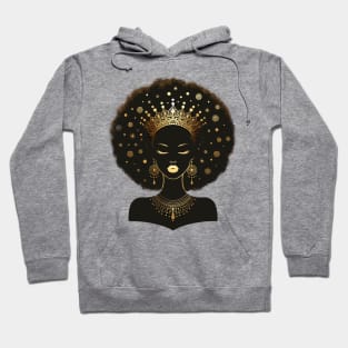 Afrocentric Queen Gold Hoodie